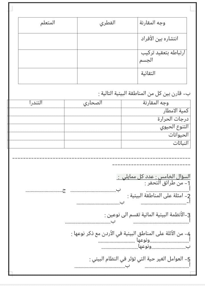 Mjg0NTIyMC4wNzk3 صور امتحان نهائي مادة العلوم للصف السابع الفصل الثاني 2024